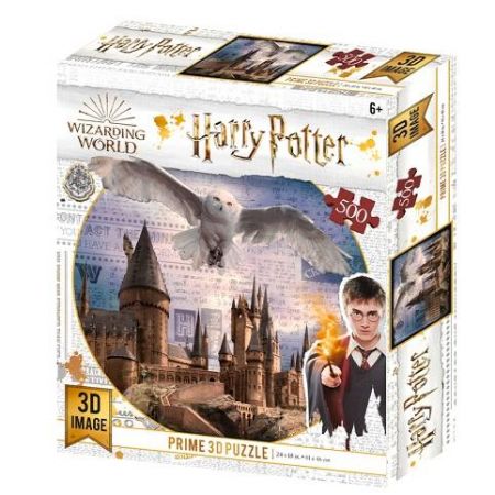 PRIME 3D PUZZLE - Harry Potter - Bradavice a Hedvika 500 dílků