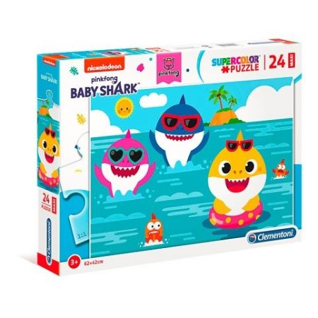 Clementoni - Puzzle Maxi 24 BABY SHARK