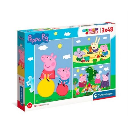 Clementoni - Puzzle 3x48 Prasátko Peppa