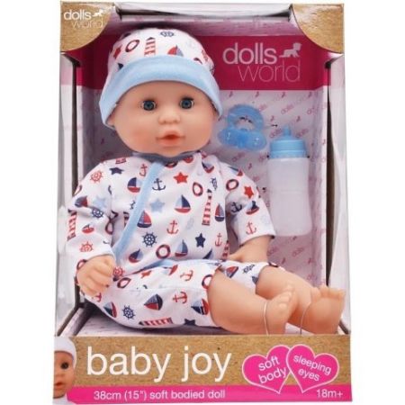 Dolls World - Panenka baby joy 38 cm - kluk