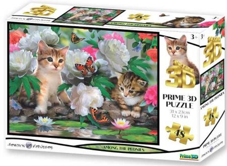 PRIME 3D PUZZLE - Mezi pivoňkami 48 ks