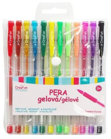 CreaFun - Gelová pera 12 barev