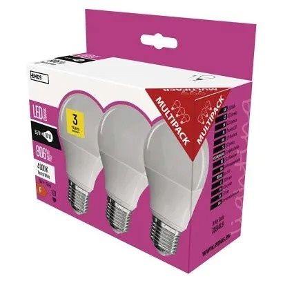 EMOS LED žárovka Classic A60 / E27 / 8,5 W (60 W) / 806 lm / neutrální bílá