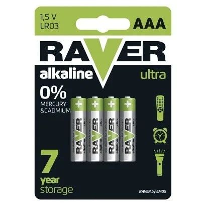 Raver Alkalická baterie RAVER AAA (LR03)