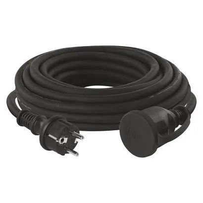 EMOS Venkovní prodlužovací kabel 10 m / 1 zásuvka / černý / guma-neopren / 230 V / 2,5 mm2