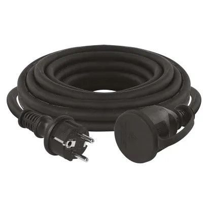 EMOS Venkovní prodlužovací kabel 5 m / 1 zásuvka / černý / guma-neopren / 230 V / 1,5 mm2