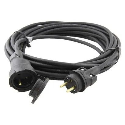 EMOS Venkovní prodlužovací kabel 10 m / 1 zásuvka / černý / guma / 230 V / 1,5 mm2