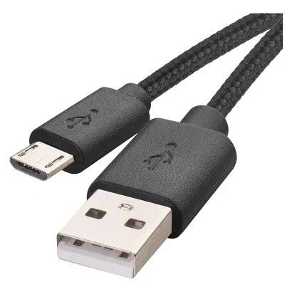 EMOS Nabíjecí a datový kabel USB-A 2.0 / micro USB-B 2.0, 2 m, černý