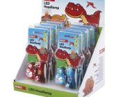 EMOS Dětská LED čelovka Dino, 2× CR2032, 8 ks, display box