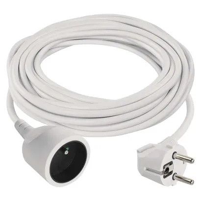 EMOS Prodlužovací kabel 10 m / 1 zásuvka / bílý / PVC / 1,5 mm2