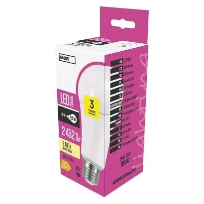 EMOS LED žárovka Classic A67 / E27 / 19 W (150 W) / 2 452 lm / teplá bílá