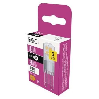 EMOS LED žárovka Classic JC / G9 / 1,9 W (22 W) / 210 lm / neutrální bílá