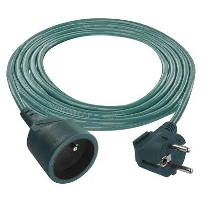 EMOS Prodlužovací kabel 2 m / 1 zásuvka / zelený / PVC / 1 mm2