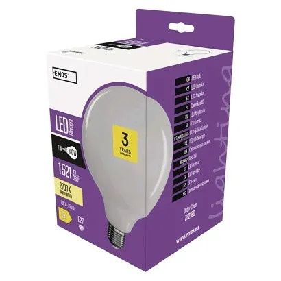 EMOS LED žárovka Filament Globe / E27 / 11 W (100 W) / 1 521 lm / teplá bílá