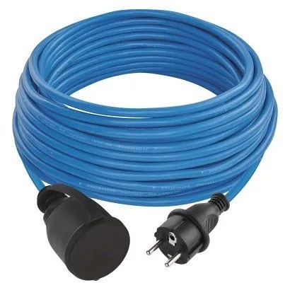 EMOS Weatherproof prodlužovací kabel 20 m / 1 zásuvka / modrý / PVC / 230 V / 1,5 mm2