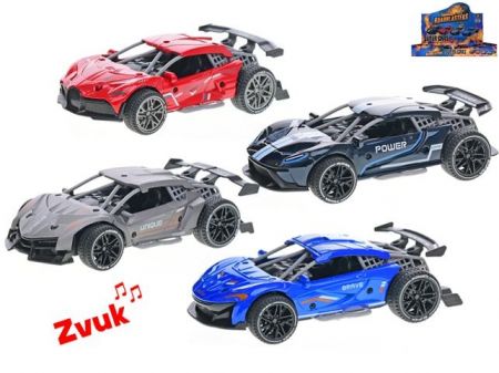 Roadblasters auto sportovní 16cm kov zpětný chod, 4 druhy