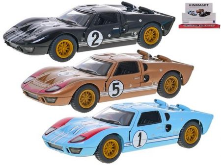 Ford GT40 MKII 1966 Heritage 13cm 1:32 kov zpětný chod, 3 barvy