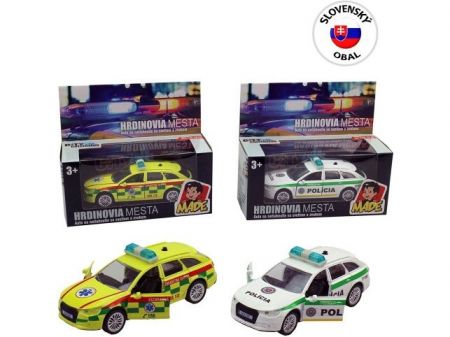 Policie, ambulance,SK 11cm, pullback