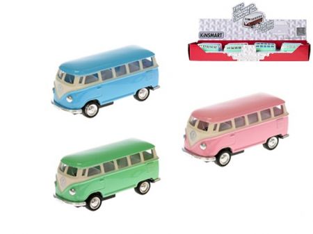 Autobus VW Classical 1962 1:64 7cm kov zpětný chod 3barvy