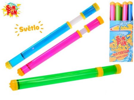 Sun Fun vodní pumpa 48cm na baterie se světlem 3barvy