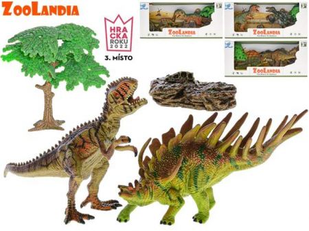 Zoolandia dinosaurus 4druhy 2ks v krabičce