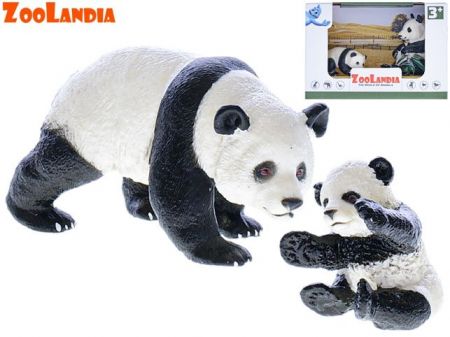 Zoolandia panda s mládětem 4,5-10cm 2druhy v krabičce