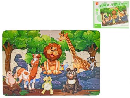 Puzzle dětské 42x28cm Zvířátka 48dílků v krabičce