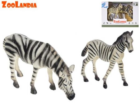 Zoolandia zebra s mládětem 5-12cm v krabičce