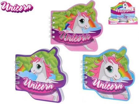 Unicorn zápisník 9cm 3barvy