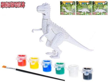 Dinoworld malování na figurku dinosaura 14cm 4druhy v krabičce