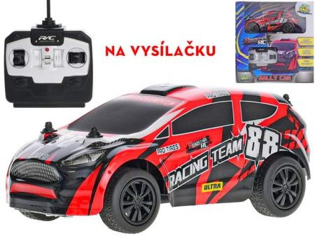 R/C rally auto sportovní 1:28 27MHz plná funkce na baterie v krabičce