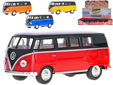 Autobus VW Classical 1962 1:32 13cm kov zpětný chod 4barvy