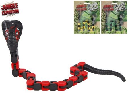 Jungle Expedition fidget kobra 36cm 3barvy na kartě