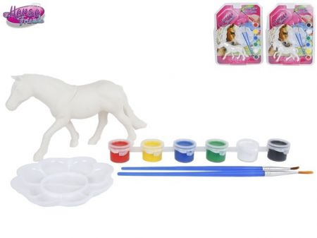 Horse Friends malování na figurku koně 14cm s doplňky 2druhy v blistru