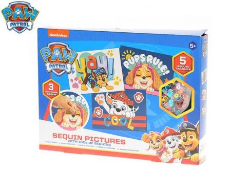 Paw Patrol mozaika 3druhy obrázků 21x15cm s flitry a lepidlem v krabičce