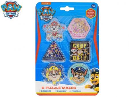 Paw Patrol bludiště 6cm 6ks na kartě