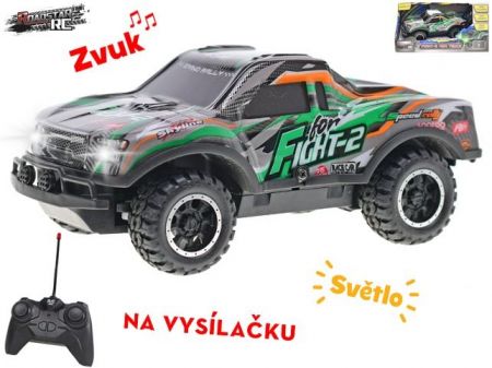 Roadblasters R/C auto terénní 17cm 27MHz plná funkce na baterie se světlem v krabičce