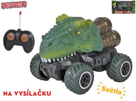 Dinoworld R/C auto/dinosaurus 12,5cm 27MHz plná funkce na baterie se světlem v krabičce