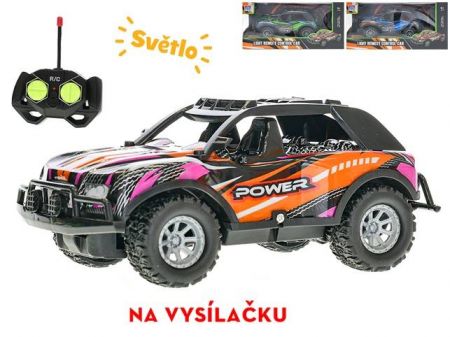 R/C auto závodní 17cm 27MHz plná funkce na baterie se světlem 3barvy v krabičce