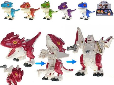 Dinosaurus/robot 8cm kov se zbraní 6druhů