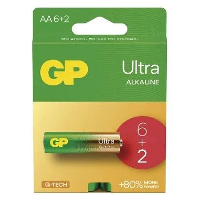 GP Alkalická baterie GP Ultra AA (LR6) - 8kusů