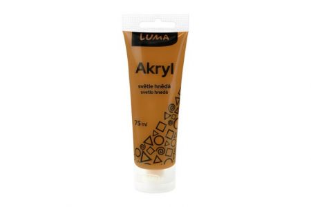 Barvy akrylové 75ml, hnědá světle LUMA