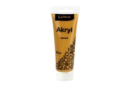 Barvy akrylové 75ml, okrová LUMA