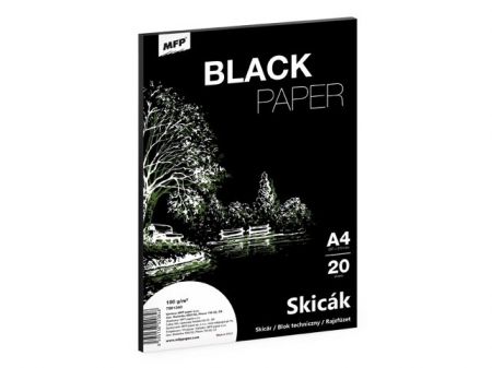 Skicák MFP A4/20listů černý 180g