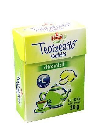 Tablety do čaje, s aroma citronu, 20g, HAAS