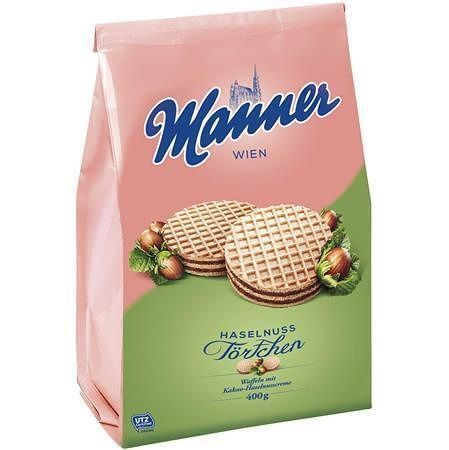 Oplatky &quot;Manner Törtchen&quot;, kakaové-oříškové, 400g