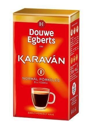 Káva mletá &quot;Karavan&quot;, standard, pražená, vakuově balená, 225 g, DOUWE EGBERTS