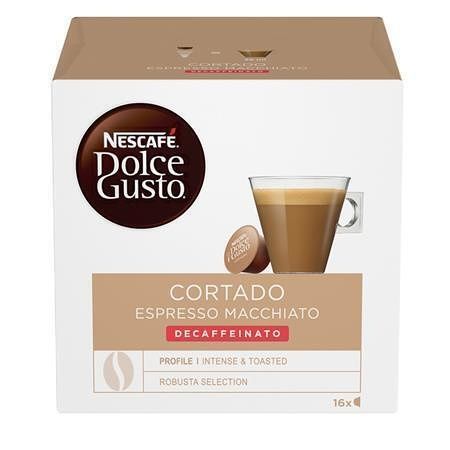 Kapsle do kávovaru, 16 ks, NESCAFÉ &quot;Dolce Gusto Cortrado&quot; bez kofeinu