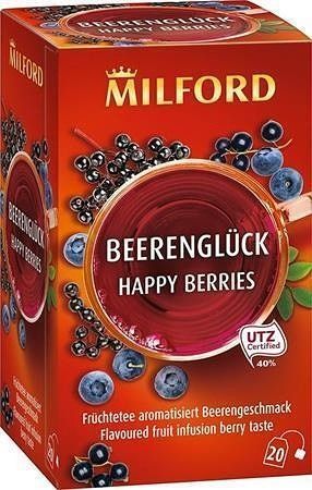 Ovocný čaj  &quot;Happy berries&quot;, 20 x 2,5 g, MILFORD