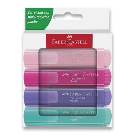 Zvýrazňovač Faber-Castell Textliner 46 Pastel sada 4 ks